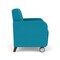 Lesro Siena Lounge Reception Wide Guest Chair w/ Front Casters, Walnut Wood Back Legs, OH Waterfall Uph SN1201 - alternate 2